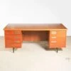 Mid-Century British Teak Executive Writing Desk, 1960s 1 Mid-Century British Teak Executive Writing Desk, 1960s -PAMONO Sales mid century british teak executive writing desk 1960s 1