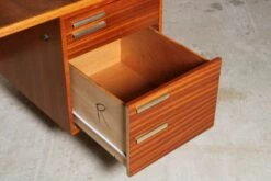 Mid-Century British Teak Executive Writing Desk, 1960s -PAMONO Sales mid century british teak executive writing desk 1960s 7