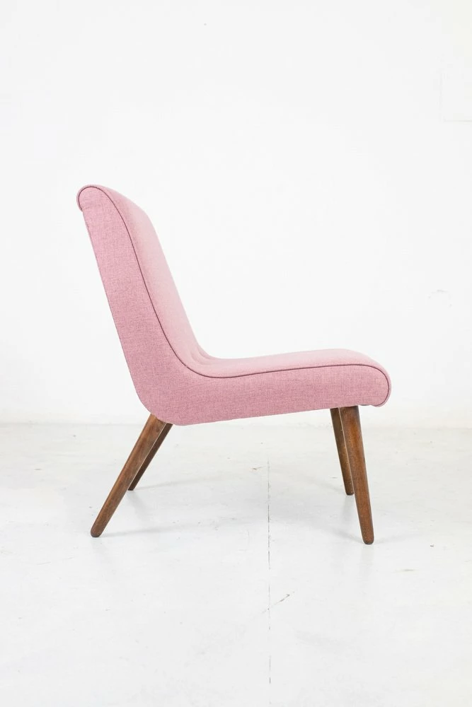 Mid-Century Chair With Pink Upholstery, 1960s 5 Mid-Century Chair With Pink Upholstery, 1960s - Image 3