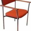 Mid-Century Chrome Armchair With Orange Upholstery From Antocks Lairn 1 Mid-Century Chrome Armchair With Orange Upholstery From Antocks Lairn -PAMONO Sales mid century chrome armchair with orange upholstery from antocks lairn 1