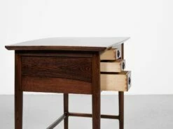 Mid-Century Danish Console Desk In Rosewood From Rasmussen, 1960s -PAMONO Sales mid century danish console desk in rosewood from rasmussen 1960s 5