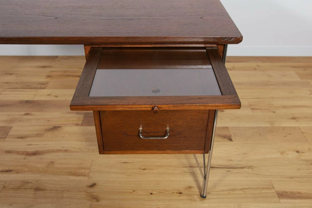 Mid-Century Danish Desk In Teak And Chrome By Heinrich Roepstorff, 1970s 19 Mid-Century Danish Desk In Teak And Chrome By Heinrich Roepstorff, 1970s - Image 17