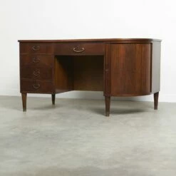 Mid-Century Danish Desk With Bar Attributed To Kai Kristiansen From Feldballes Møbelfabrik, 1950s -PAMONO Sales mid century danish desk with bar attributed to kai kristiansen from feldballes mobelfabrik 1950s 11