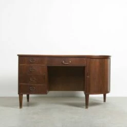 Mid-Century Danish Desk With Bar Attributed To Kai Kristiansen From Feldballes Møbelfabrik, 1950s -PAMONO Sales mid century danish desk with bar attributed to kai kristiansen from feldballes mobelfabrik 1950s 12