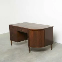 Mid-Century Danish Desk With Bar Attributed To Kai Kristiansen From Feldballes Møbelfabrik, 1950s -PAMONO Sales mid century danish desk with bar attributed to kai kristiansen from feldballes mobelfabrik 1950s 8