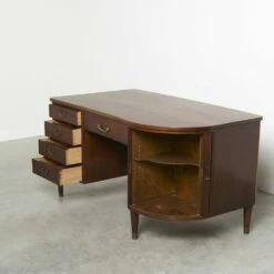 Mid-Century Danish Desk With Bar Attributed To Kai Kristiansen From Feldballes Møbelfabrik, 1950s -PAMONO Sales mid century danish desk with bar attributed to kai kristiansen from feldballes mobelfabrik 1950s 9