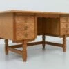 Mid-Century Danish Freestanding Desk In Oak By Henning Kjærnulf, 1960s 2 Mid-Century Danish Freestanding Desk In Oak By Henning Kjærnulf, 1960s -PAMONO Sales mid century danish freestanding desk in oak by henning kjaernulf 1960s 1