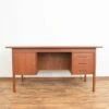 Mid-Century Danish Freestanding Teak Desk, 1960s 1 Mid-Century Danish Freestanding Teak Desk, 1960s -PAMONO Sales mid century danish freestanding teak desk 1960s 1