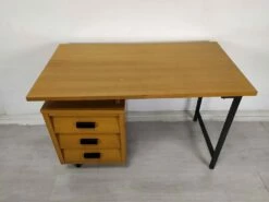Mid-Century Desk In Oak, 1950s -PAMONO Sales mid century desk in oak 1950s 2