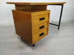Mid-Century Desk In Oak, 1950s -PAMONO Sales mid century desk in oak 1950s 3