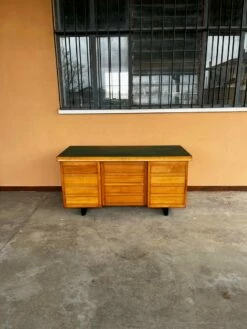 Mid-Century Desk With Green Top And Eight Drawers By Anonima Castelli For Castelli, 1950s -PAMONO Sales mid century desk with green top and eight drawers by anonima castelli for castelli 1950s 8