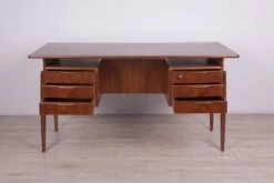 Mid-Century Freestanding Desk In Teak, 1960s -PAMONO Sales mid century freestanding desk in teak 1960s 10