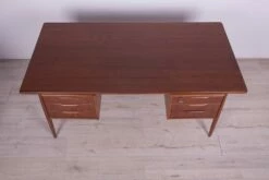Mid-Century Freestanding Desk In Teak, 1960s -PAMONO Sales mid century freestanding desk in teak 1960s 5