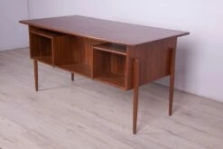 Mid-Century Freestanding Desk In Teak, 1960s -PAMONO Sales mid century freestanding desk in teak 1960s 7