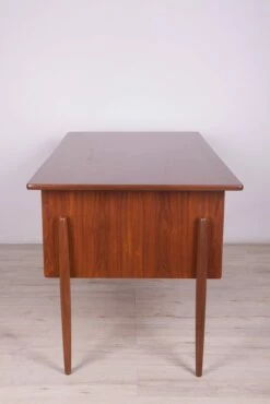 Mid-Century Freestanding Desk In Teak, 1960s -PAMONO Sales mid century freestanding desk in teak 1960s 8