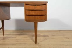Mid-Century Freestanding Teak Desk, 1960s -PAMONO Sales mid century freestanding teak desk 1960s 11