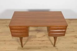 Mid-Century Freestanding Teak Desk, 1960s -PAMONO Sales mid century freestanding teak desk 1960s 5