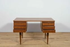 Mid-Century Freestanding Teak Desk, 1960s -PAMONO Sales mid century freestanding teak desk 1960s 8