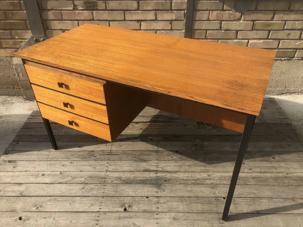 Mid-Century German Modern Teak Desk From Elco, 1950s 9 Mid-Century German Modern Teak Desk From Elco, 1950s - Image 7
