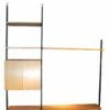 Mid-Century Iron & Formica Shelf With Brass Feet -PAMONO Sales mid century iron formica shelf with brass feet 1