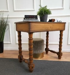 Mid-Century Italian Art Deco Style Walnut, Brass & Glass Top Desk, 1960s -PAMONO Sales mid century italian art deco style walnut brass glass top desk 1960s 3