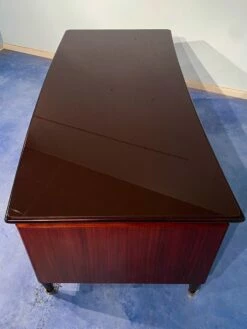 Mid-Century Italian Executive Desk And Chair In Walnut By Dassi, 1950s, Set Of 2 -PAMONO Sales mid century italian executive desk and chair in walnut by dassi 1950s set of 2 12