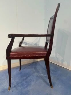 Mid-Century Italian Executive Desk And Chair In Walnut By Dassi, 1950s, Set Of 2 -PAMONO Sales mid century italian executive desk and chair in walnut by dassi 1950s set of 2 15