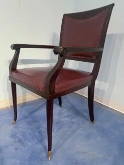 Mid-Century Italian Executive Desk And Chair In Walnut By Dassi, 1950s, Set Of 2 -PAMONO Sales mid century italian executive desk and chair in walnut by dassi 1950s set of 2 20