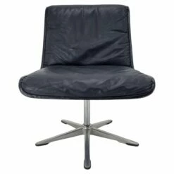 Mid-Century Leather Desk Chair By Delta Wilkhahn, 1970s