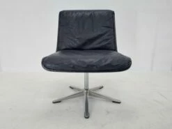 Mid-Century Leather Desk Chair By Delta Wilkhahn, 1970s -PAMONO Sales mid century leather desk chair by delta wilkhahn 1970s 3