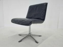 Mid-Century Leather Desk Chair By Delta Wilkhahn, 1970s -PAMONO Sales mid century leather desk chair by delta wilkhahn 1970s 4