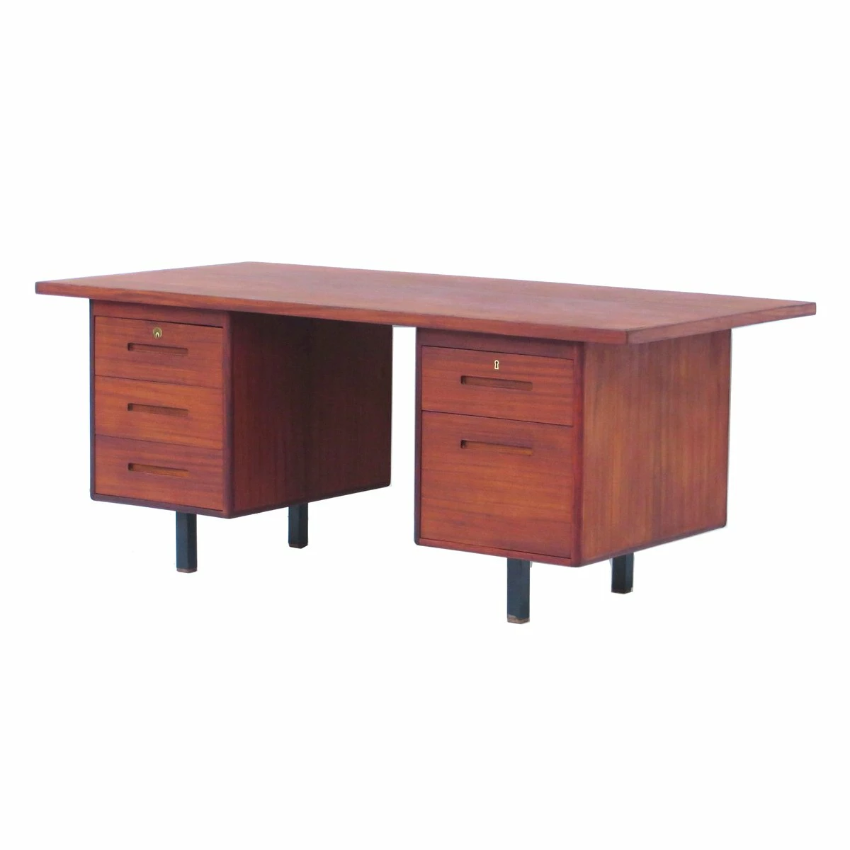 Mid-Century Modern Executive Writing Desk In Teak, 1960s 3 Mid-Century Modern Executive Writing Desk In Teak, 1960s