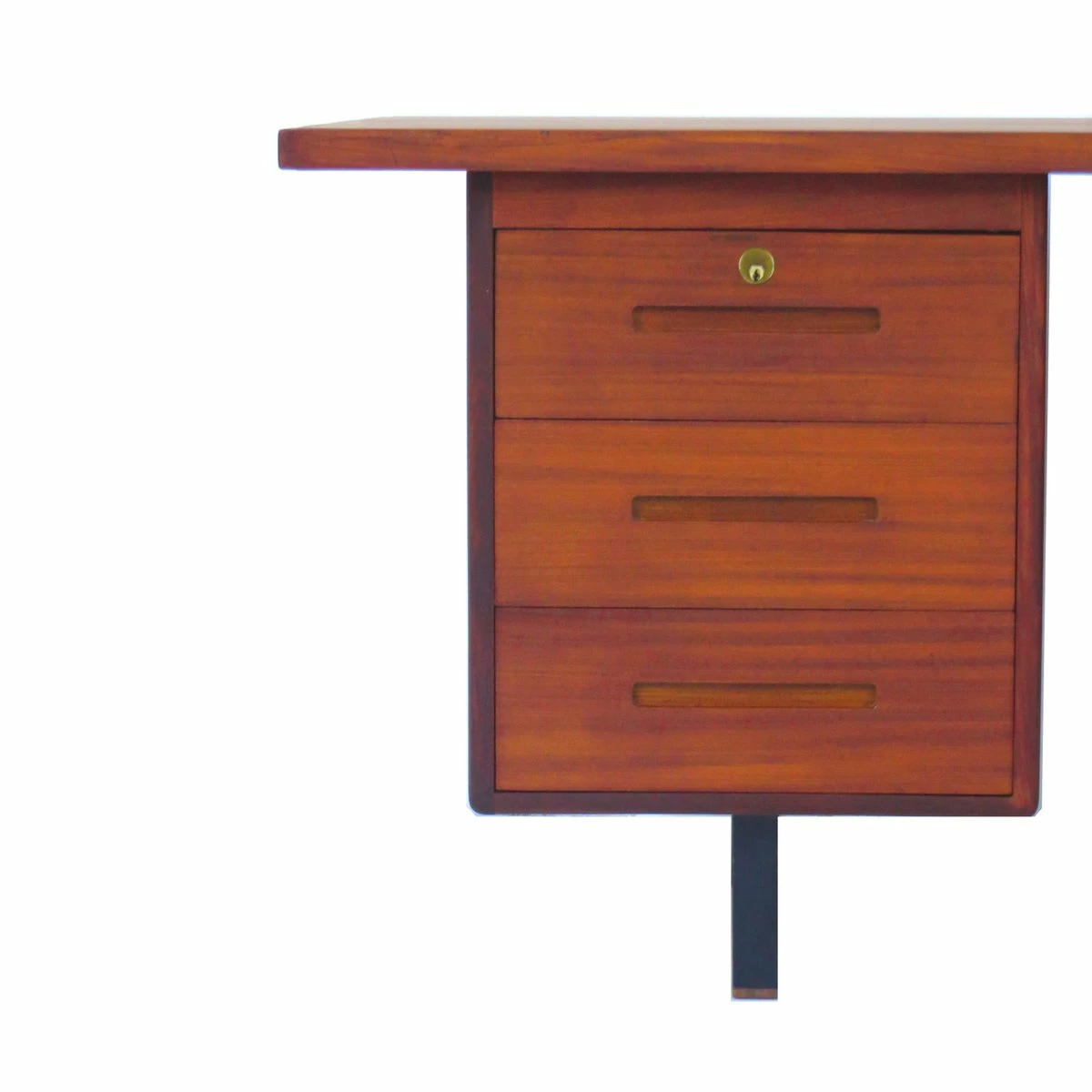 Mid-Century Modern Executive Writing Desk In Teak, 1960s 6 Mid-Century Modern Executive Writing Desk In Teak, 1960s - Image 4