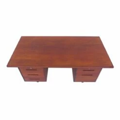Mid-Century Modern Executive Writing Desk In Teak, 1960s 12 Mid-Century Modern Executive Writing Desk In Teak, 1960s -PAMONO Sales mid century modern executive writing desk in teak 1960s 5
