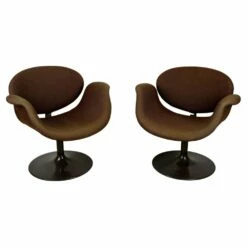 Mid-Century Tulip Swivel Armchairs Attributed To Pierre Paulin, 1965, Set Of 2