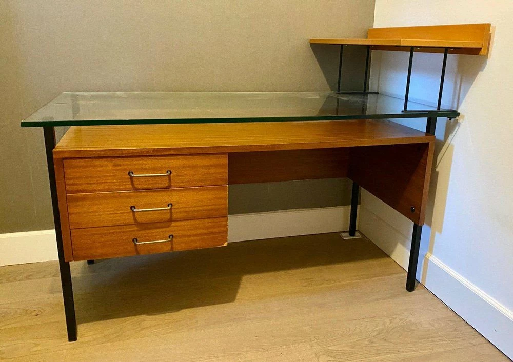 Modernist Desk In Mahogany, 1950s 3 Modernist Desk In Mahogany, 1950s
