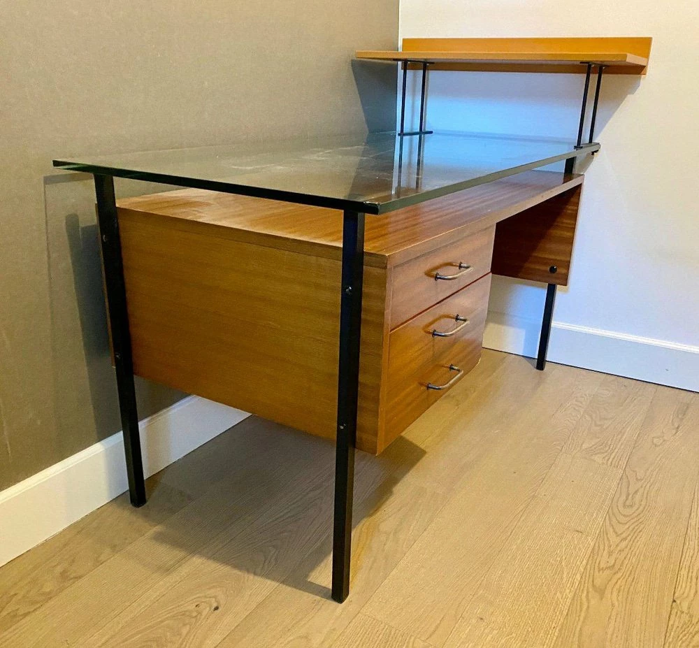 Modernist Desk In Mahogany, 1950s 14 Modernist Desk In Mahogany, 1950s - Image 12