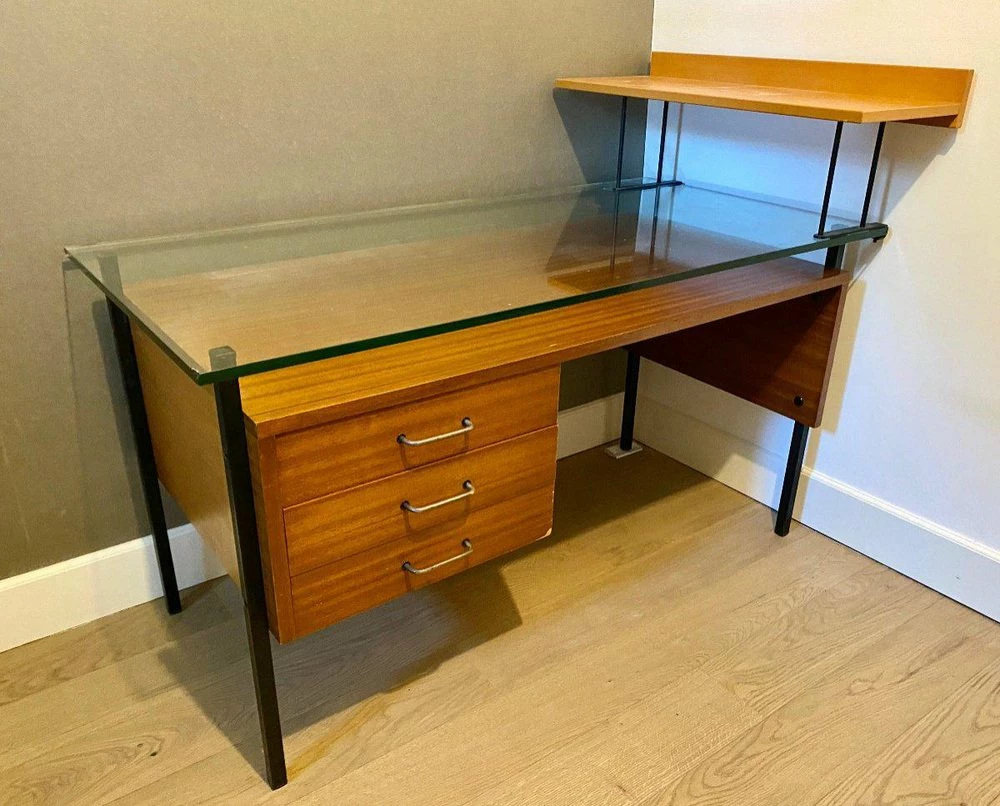Modernist Desk In Mahogany, 1950s 4 Modernist Desk In Mahogany, 1950s - Image 2