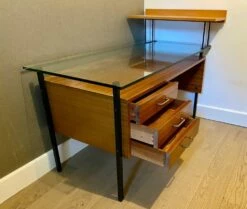 Modernist Desk In Mahogany, 1950s 16 Modernist Desk In Mahogany, 1950s -PAMONO Sales modernist desk in mahogany 1950s 3