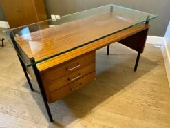 Modernist Desk In Mahogany, 1950s 18 Modernist Desk In Mahogany, 1950s -PAMONO Sales modernist desk in mahogany 1950s 5