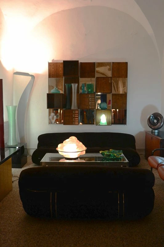 Modular Wood And Mirror Wall Unit, 1970s 12 Modular Wood And Mirror Wall Unit, 1970s - Image 10