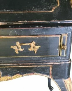 Neo-Classical Elm And Gold Leaf Desk, 1930s -PAMONO Sales neo classical elm and gold leaf desk 1930s 11