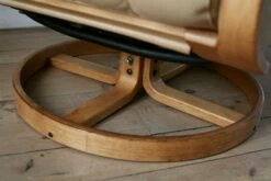 PAMONO Sales -PAMONO Sales norwegian leather and pine swivel chair by ingmar relling for westnofa 1970s 2