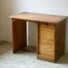 Oak Office Desk With Sliding Curtain, 1950s -PAMONO Sales oak office desk with sliding curtain 1950s 1