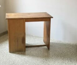 Oak Office Desk With Sliding Curtain, 1950s -PAMONO Sales oak office desk with sliding curtain 1950s 4
