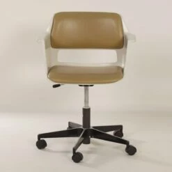 Office Chair 2712 With Beige Upholstery By A. Cordemeyer For Gispen, 1970s -PAMONO Sales office chair 2712 with beige upholstery by a cordemeyer for gispen 1970s 3