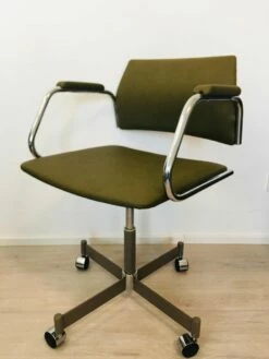 Olive Office Chair From Kovona, 1970s