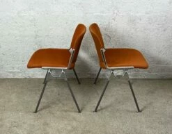 Orange Office Chairs By Giancarlo Piretti For Anonima Castelli, 1980s, Set Of 2 -PAMONO Sales orange office chairs by giancarlo piretti for anonima castelli 1980s set of 2 10