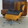Plywood Black Leather Swivel Chair Attributed To Martin Stoll For Giroflex Ag, 1960s 1 Plywood Black Leather Swivel Chair Attributed To Martin Stoll For Giroflex Ag, 1960s -PAMONO Sales plywood black leather swivel chair attributed to martin stoll for giroflex ag 1960s 7