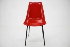 Red Fiberglass Dining Or Desk Chair, Czechoslovakia, 1960s -PAMONO Sales red fiberglass dining or desk chair czechoslovakia 1960s 4